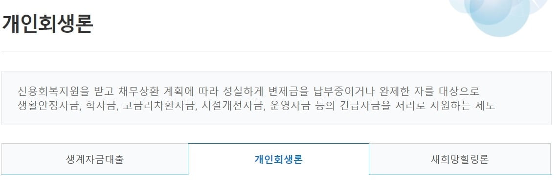 개인회생 중 대출