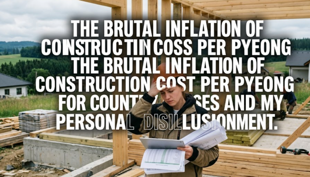 The brutal inflation of construction cost per pyeong for country houses and my personal disillusionment