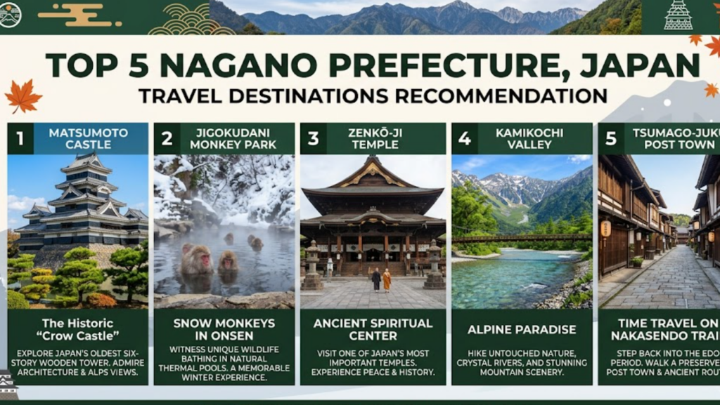 Top 5 Nagano Prefecture Travel Destinations Recommendation and the 2026 tourism shift